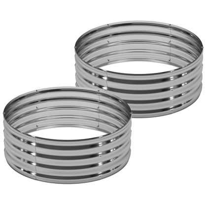 DIIYIV 2-pack galvanized raised bed ready for backyard assembly.
