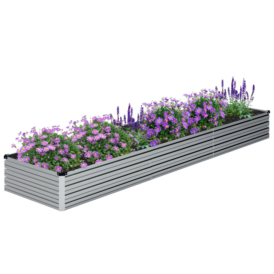 DIIYIV galvanized raised garden bed durable for outdoor vegetable planting.