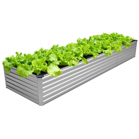 DIIYIV galvanized raised garden bed assembly view with easy setup and sturdy frame.