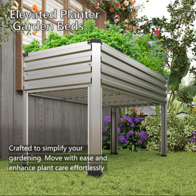 DIIYIV spacious planting area measuring 48x24x30 inches for vegetables and herbs.