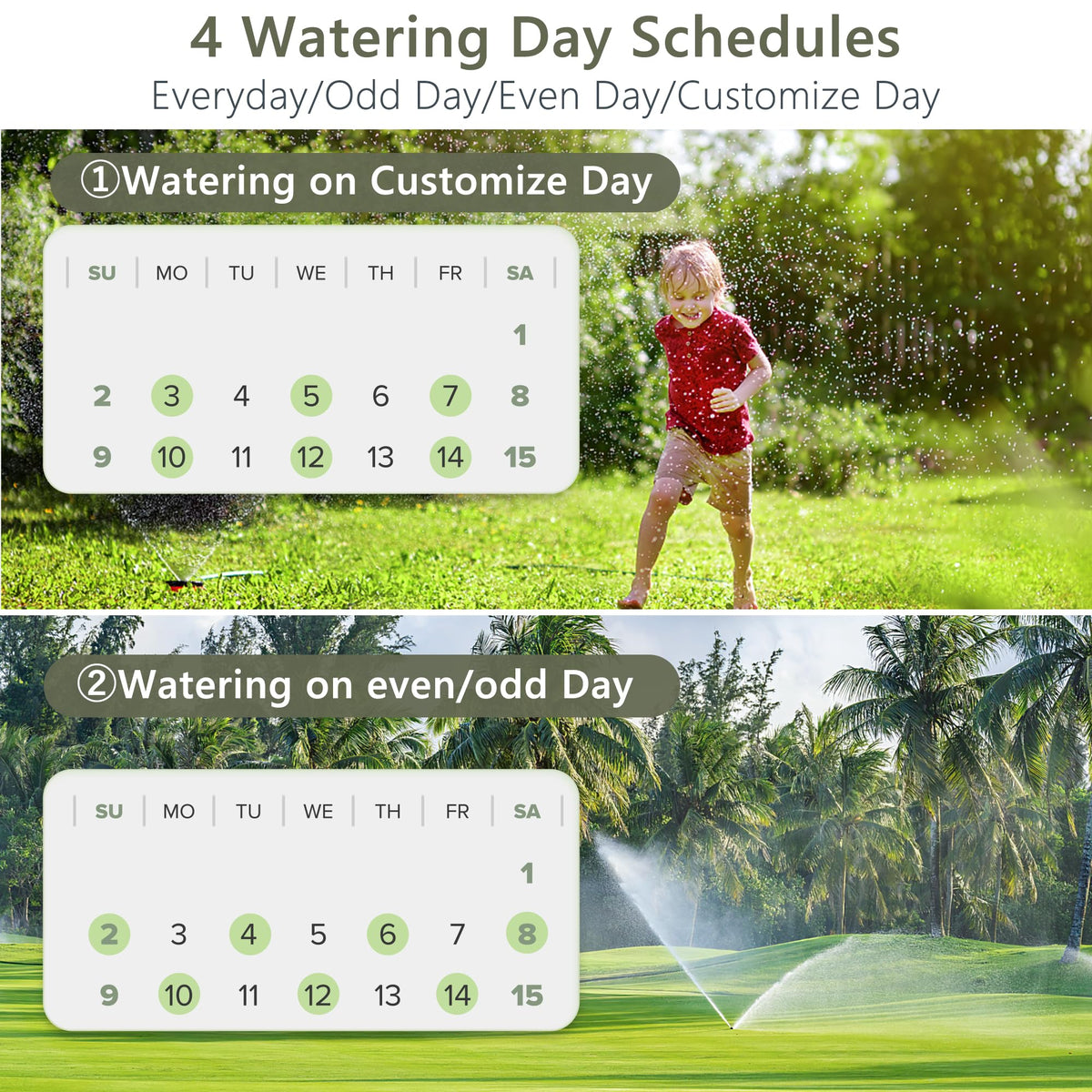 Diivoo rain delay feature protects plants and conserves water on rainy days.