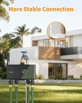 Diivoo timer long-range coverage supports control across large outdoor spaces