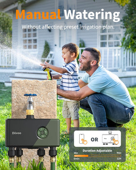 Diivoo rain delay mode helps prevent overwatering in wet spells