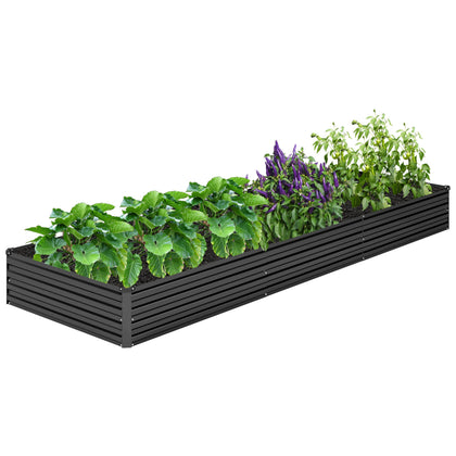 DIIYIV galvanized raised bed assembly shown for tool-free setup outdoors