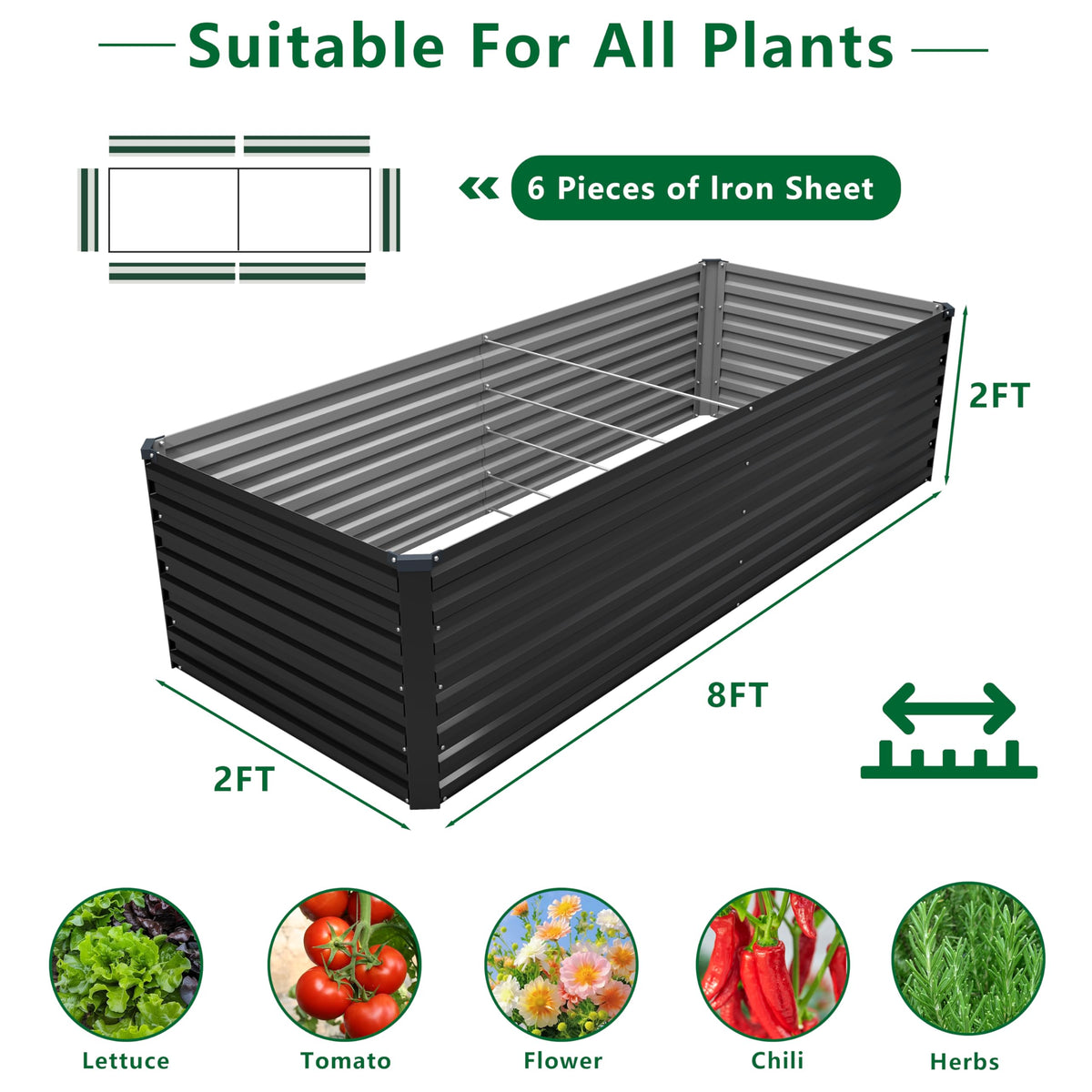 DIIYIV galvanized raised garden bed corner pad closeup for safe handling.