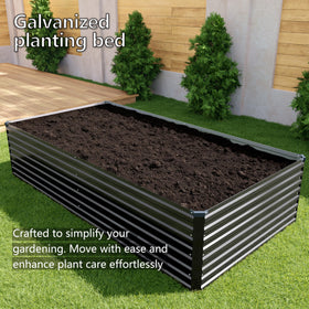 DIIYIV galvanized raised garden bed easy assembly for quick setup.