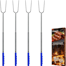 DIKER marshmallow roasting sticks 27.5 inch for safe campfire roasting