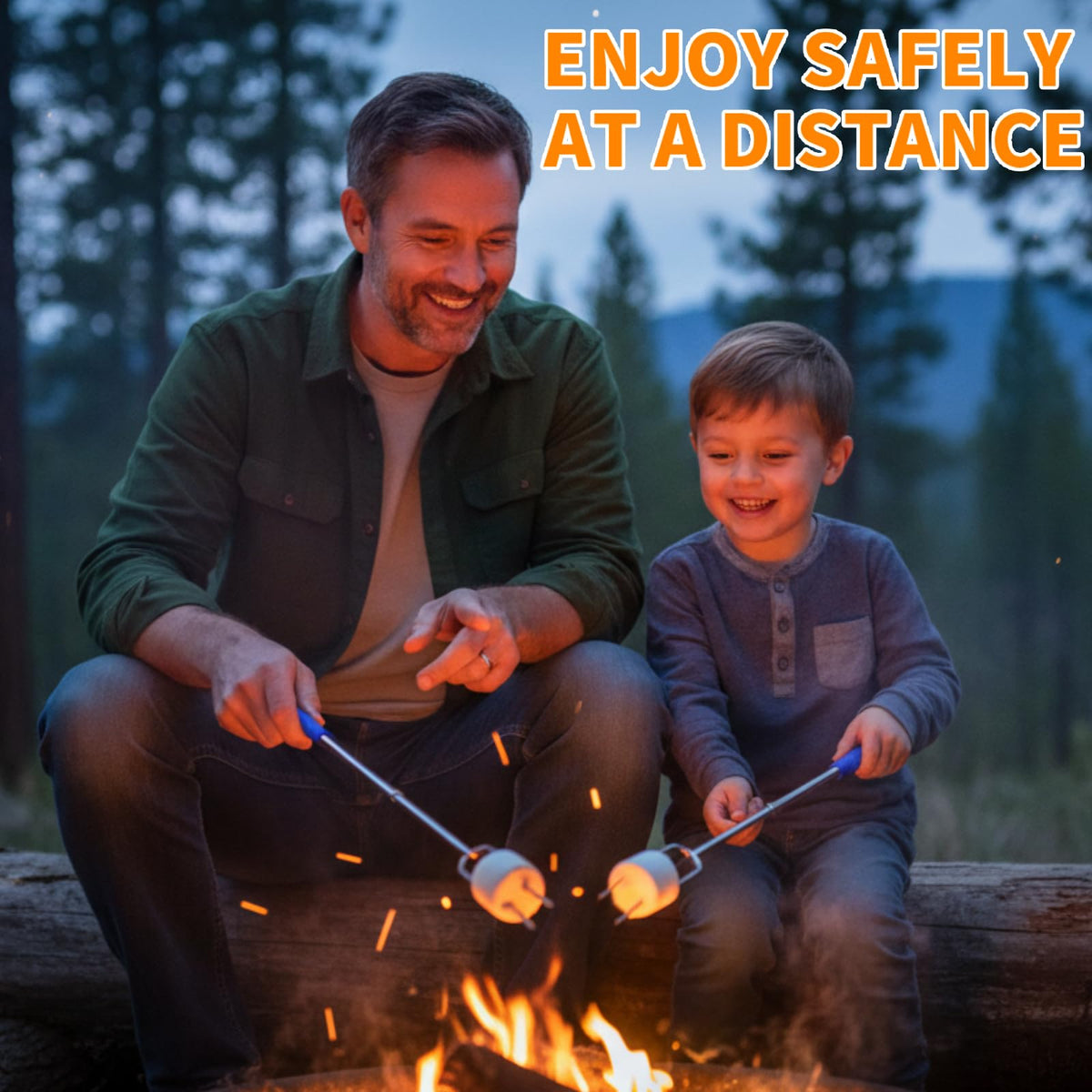 DIKER smores sticks heavy duty stainless steel for stable grilling