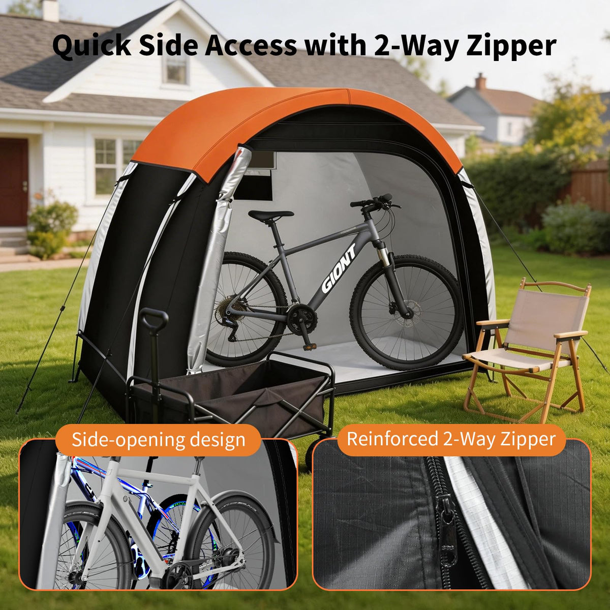 Dikutar interior dimensions 80x32x68 for bike storage