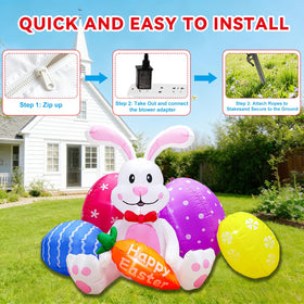 DILENK Easter placard reads Happy Easter for festive curb appeal.