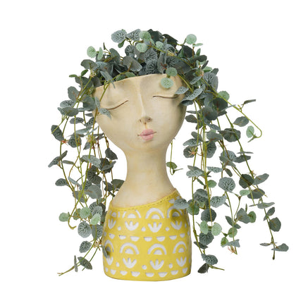 DiliComing face planter with a 6-inch opening, ideal for small plants and decor.