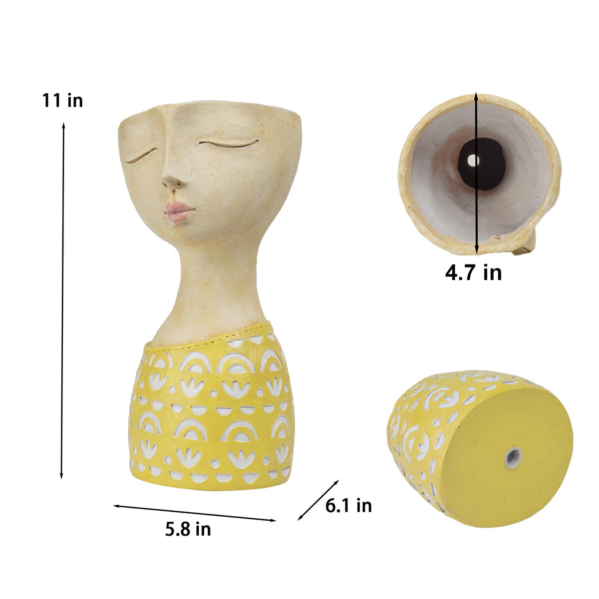DiliComing lightweight resin design offers easy handling and lasting color.