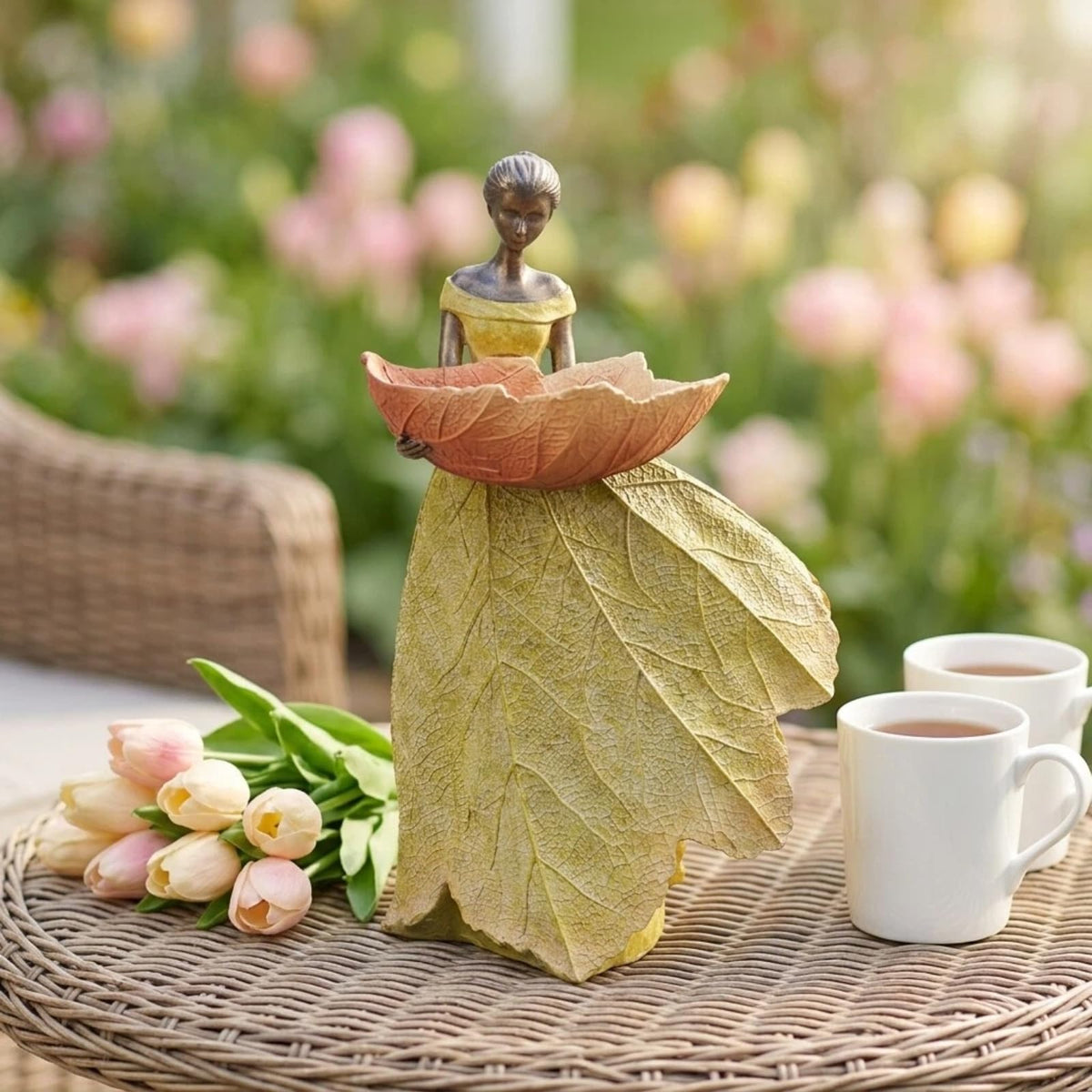 DiliComing resin outdoor statue brings weather-resistant decoration to your garden.