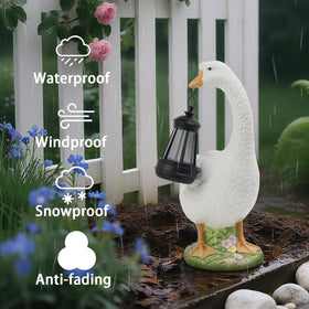 DiliComing UV-resistant resin goose statue withstands all-weather exposure.