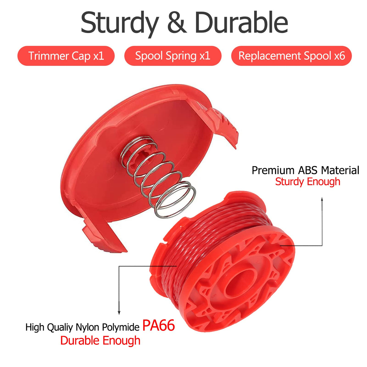 Dilsuaco 20 ft trimmer line, 0.08 in, durable for lawns and weeds.