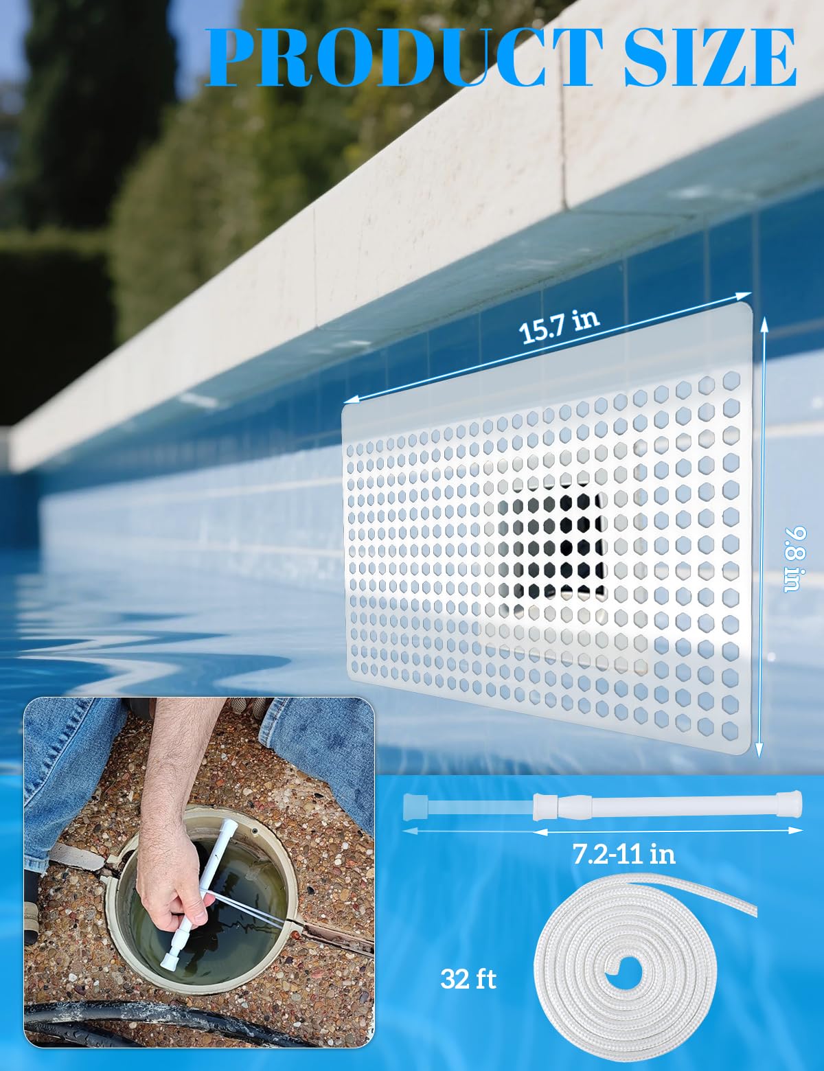 Diltik elastic rope secures guard for a snug, adjustable fit.