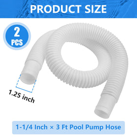 Dimakung 3 ft pool hose, flexible and ready for above-ground pools.