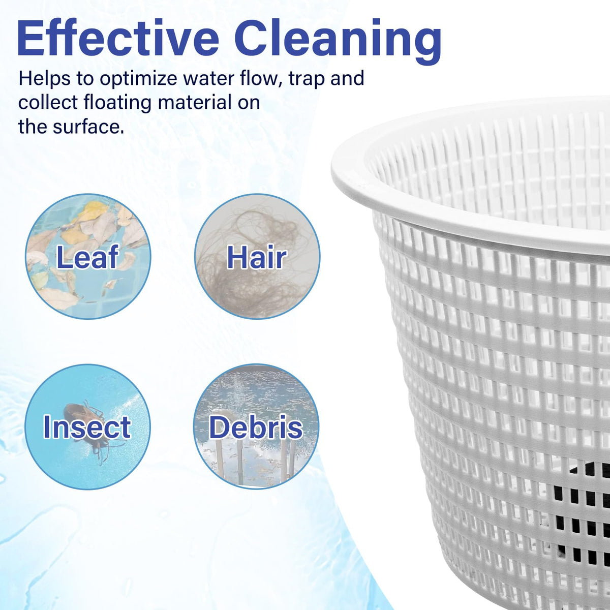 Dimakung 7-inch durable basket resists deformation under high flow