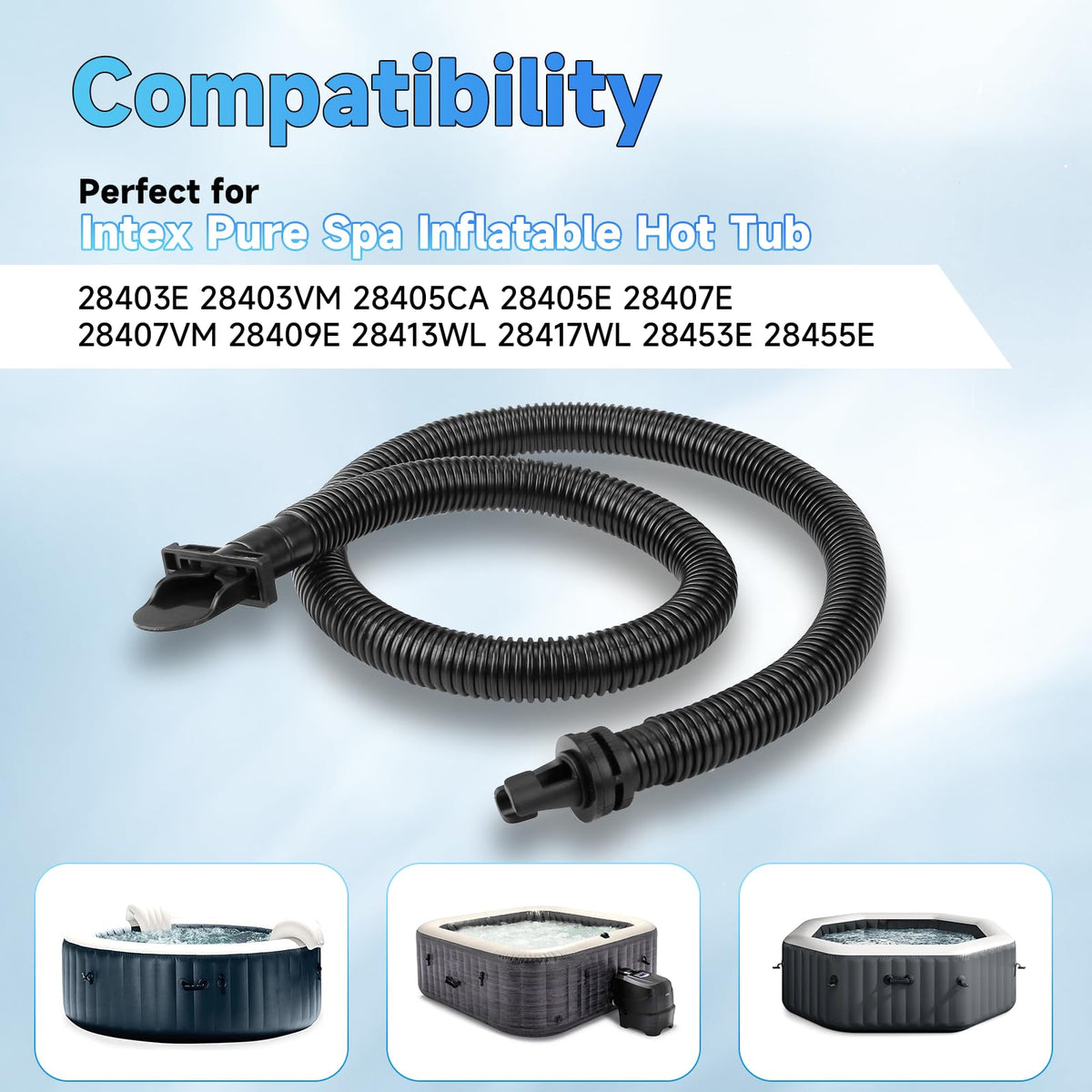 Dimakung Intex PureSpa hose adapter enables easy, secure connections during setup.