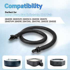Dimakung Intex PureSpa hose adapter enables easy, secure connections during setup.