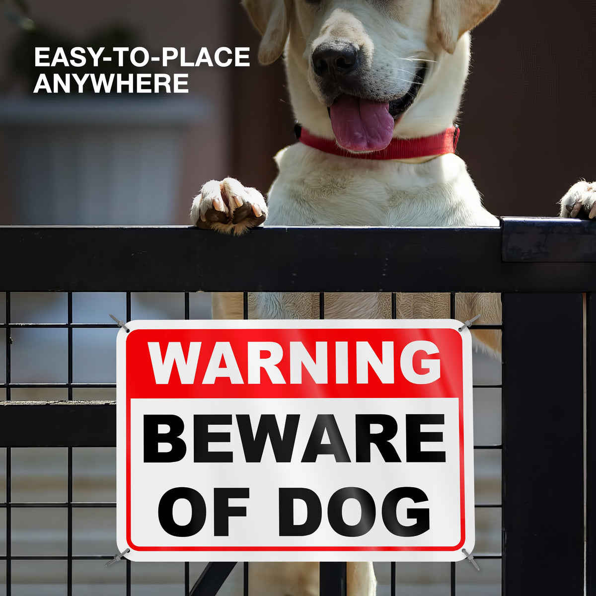 DIMARONGTON Beware of Dog Sign 8x12 yard setup boosts perimeter awareness.