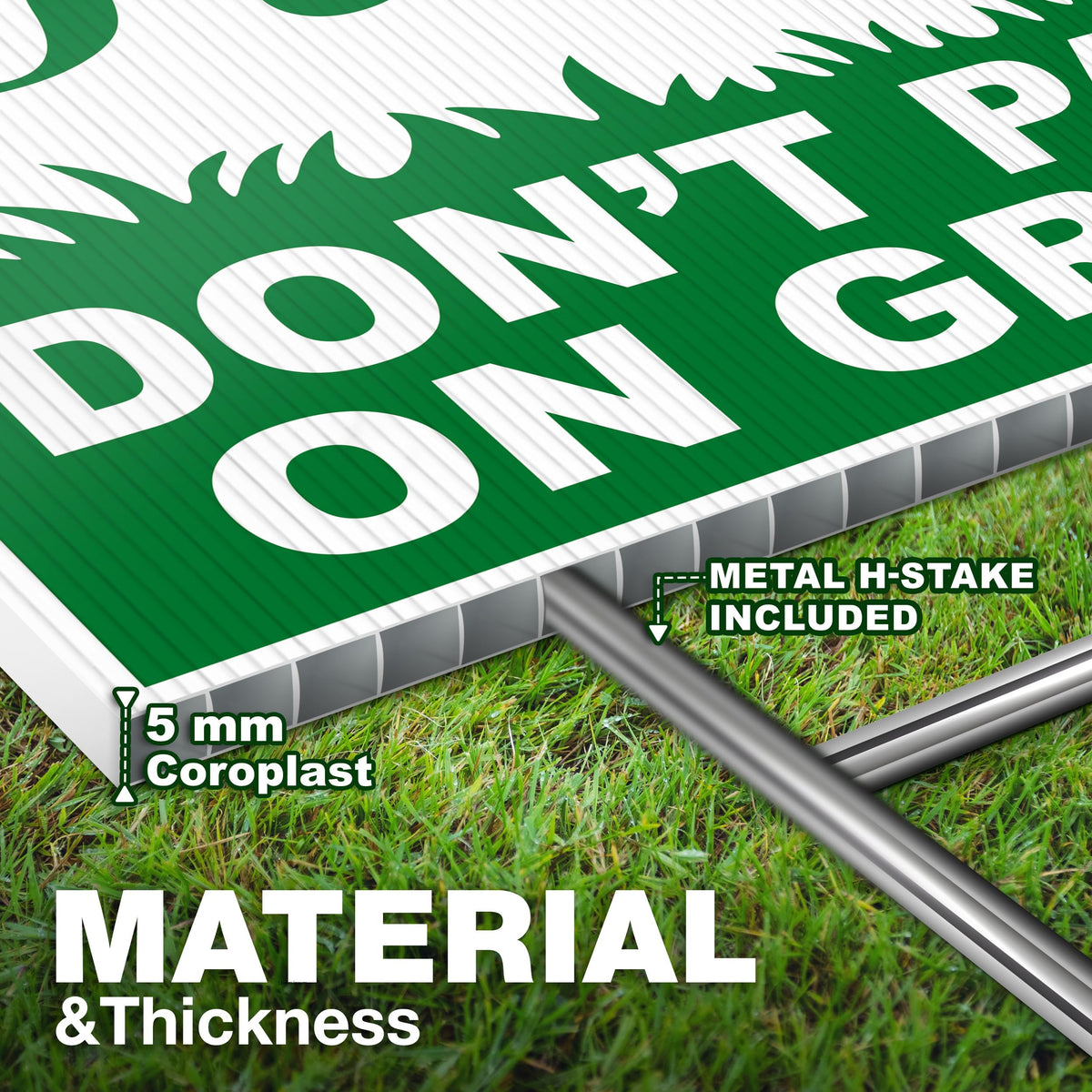DIMARONGTON coroplast 5 mm sign weather resistant for seasonal outdoor use