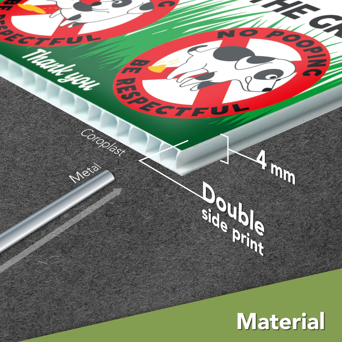 Dimarongton coroplast outdoor sign weatherproof and durable for outdoors