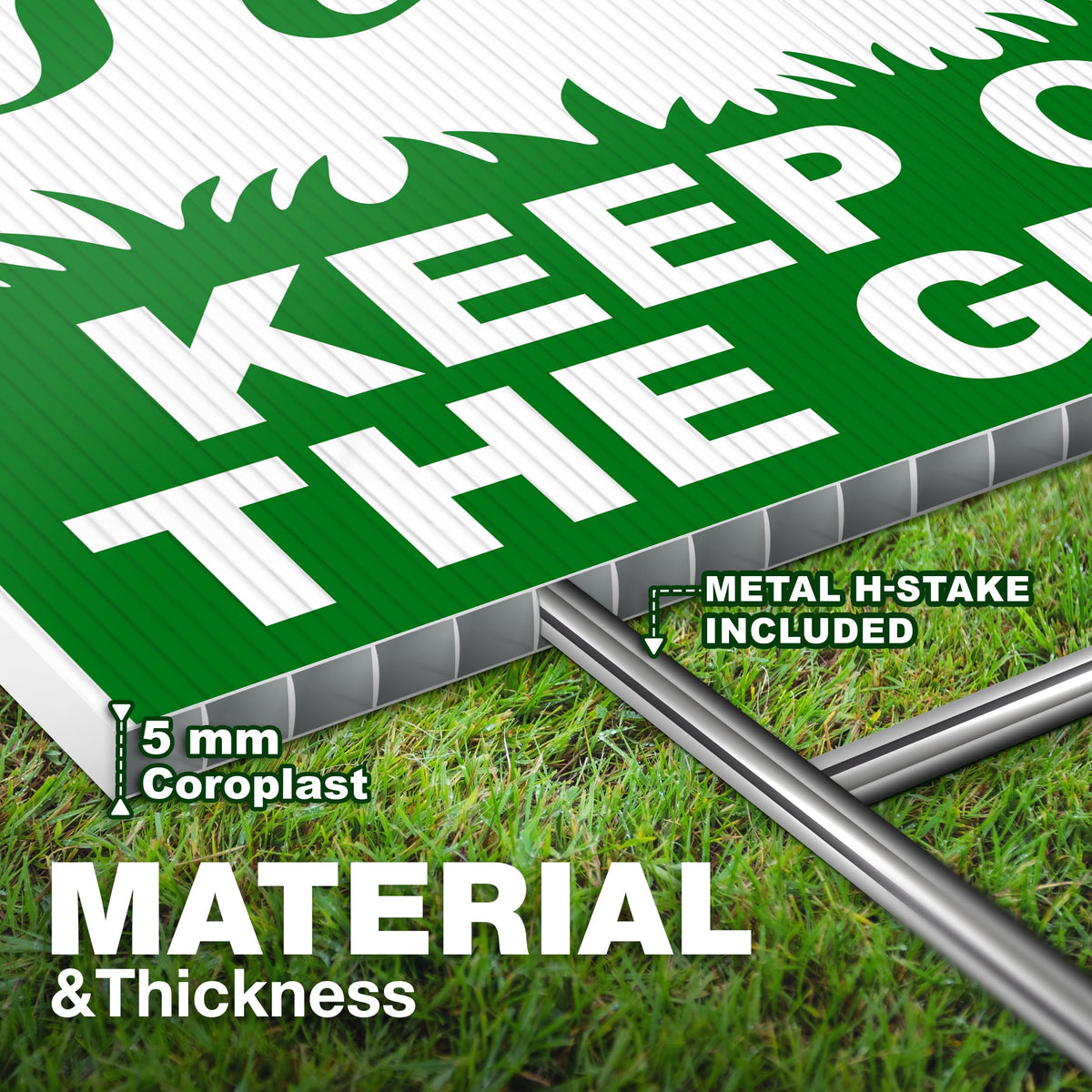 DIMARONGTON Coroplast sign, weather resistant, lightweight for outdoor use.