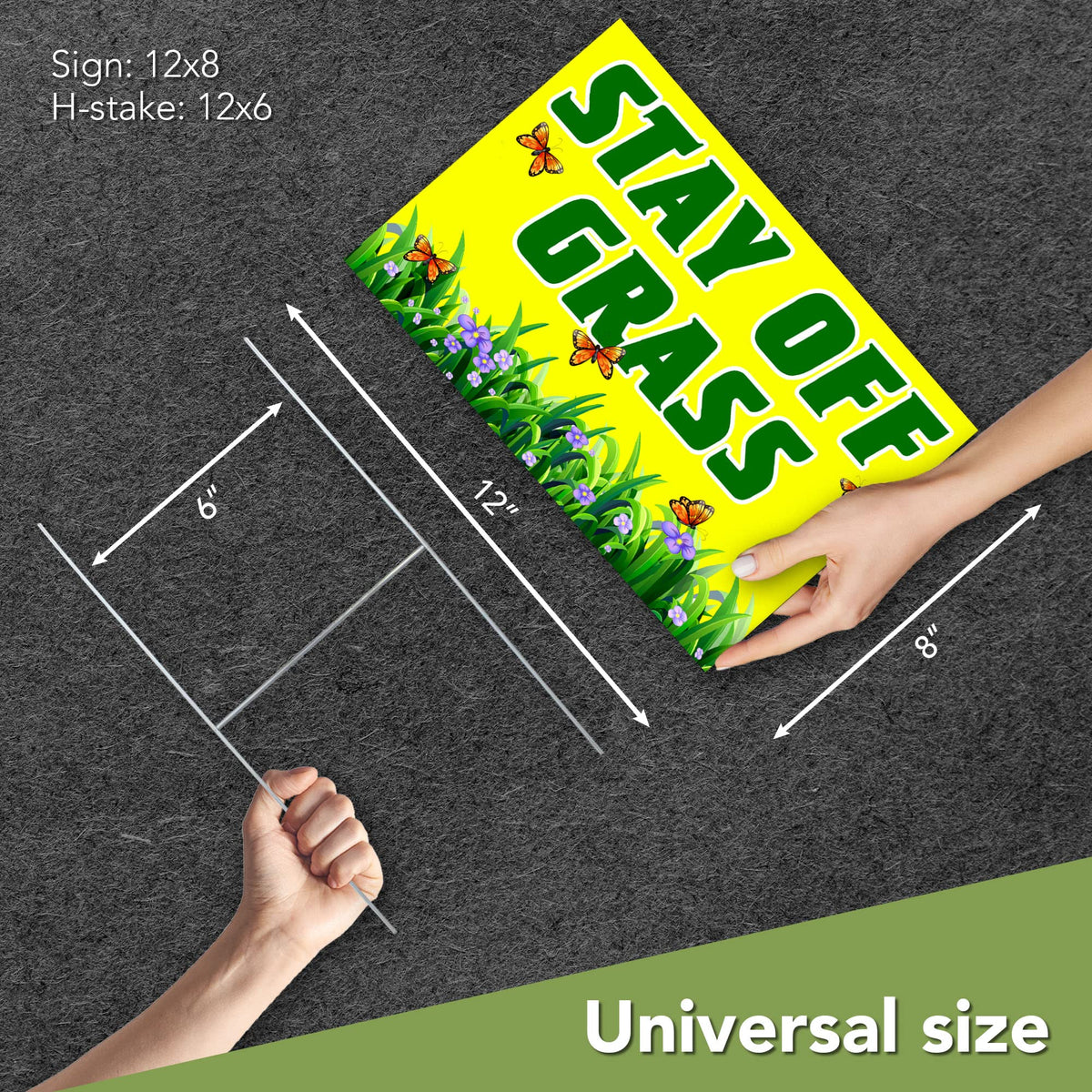 DIMARONGTON Dog Signs for Yard double-sided UV-resistant print stays visible from all angles.