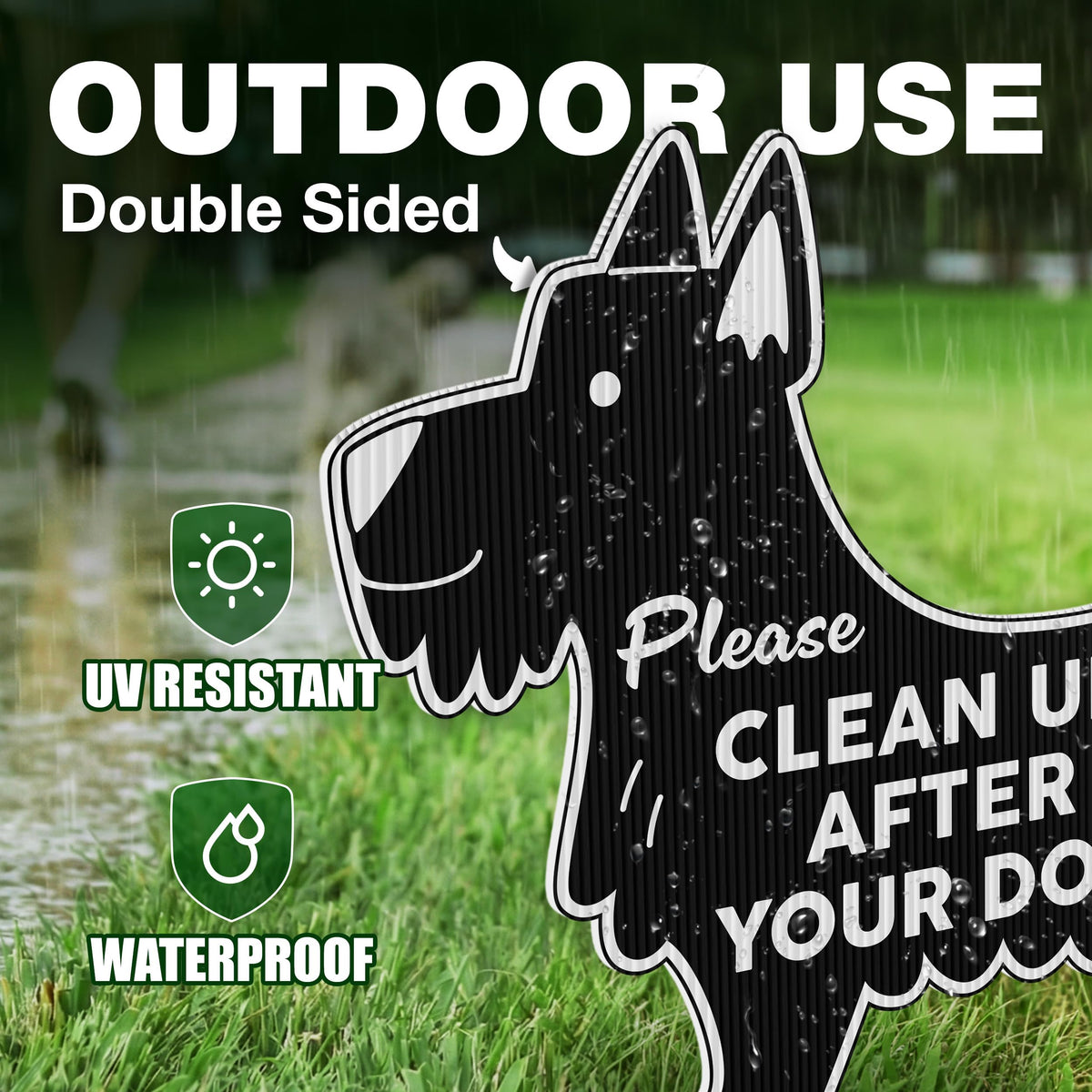DIMARONGTON double-sided sign provides 360-degree visibility