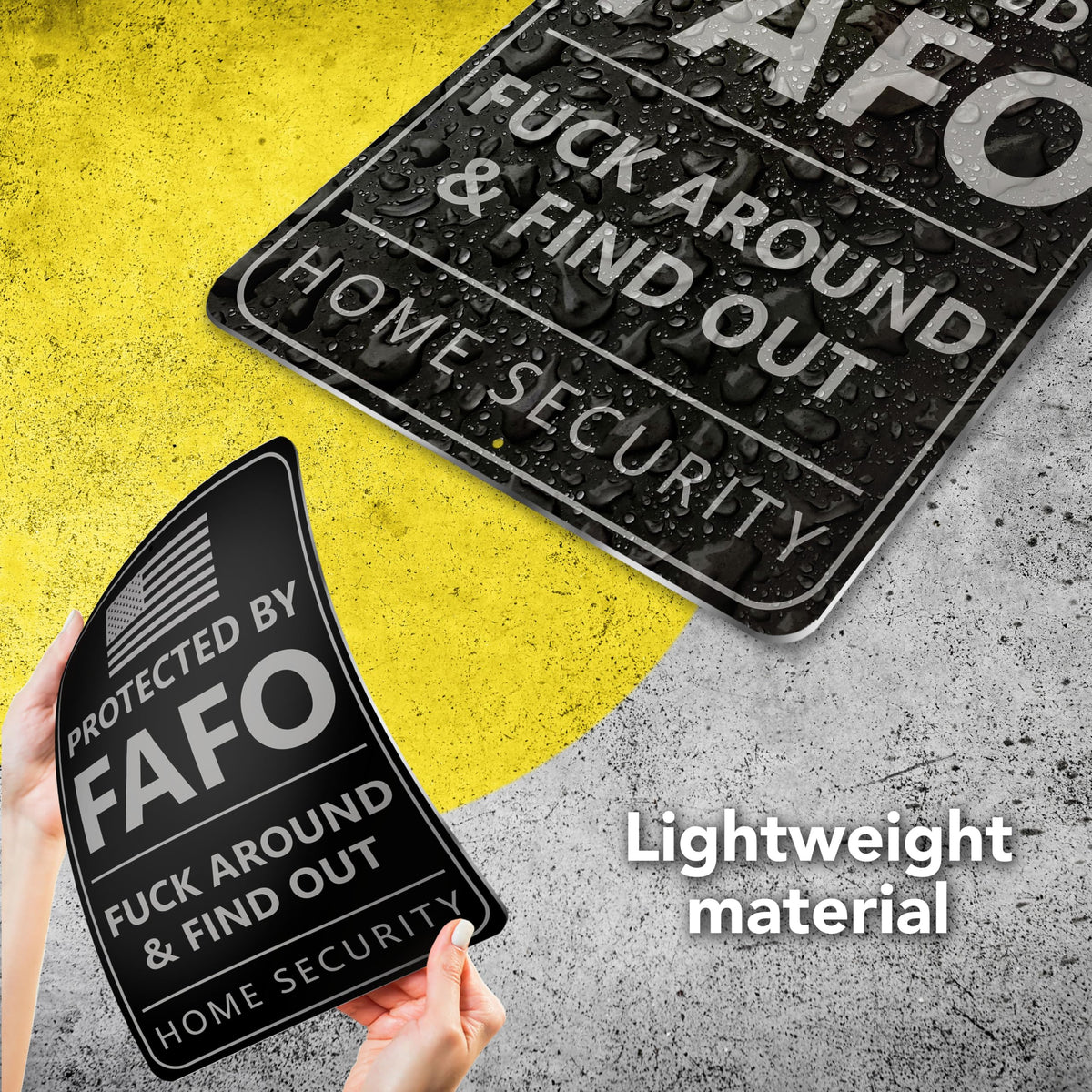 DIMARONGTON FAFO sign with scratch‑resistant protective film protection