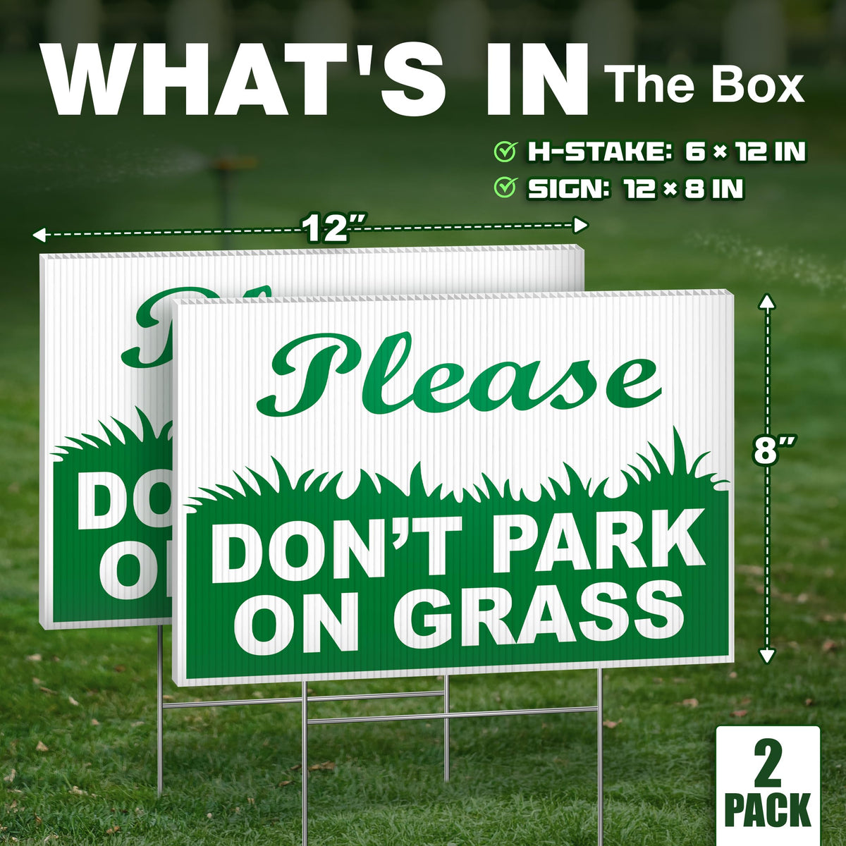 DIMARONGTON no parking sign with H-stake included for quick ground installation