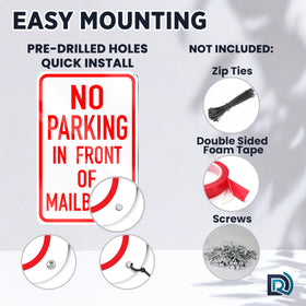 DIMARONGTON installation-ready mailbox sign with pre-drilled holes for mounting