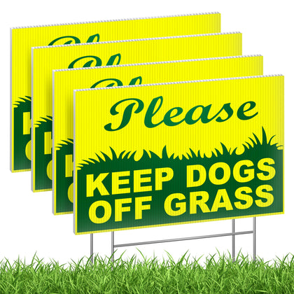 Dimarongton keep-off-grass-sign 6x9, double-sided for sidewalks.