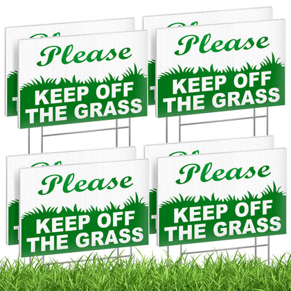 DIMARONGTON Keep Off Grass sign, 6x9 dual-sided, for clear boundary cues along walkways.