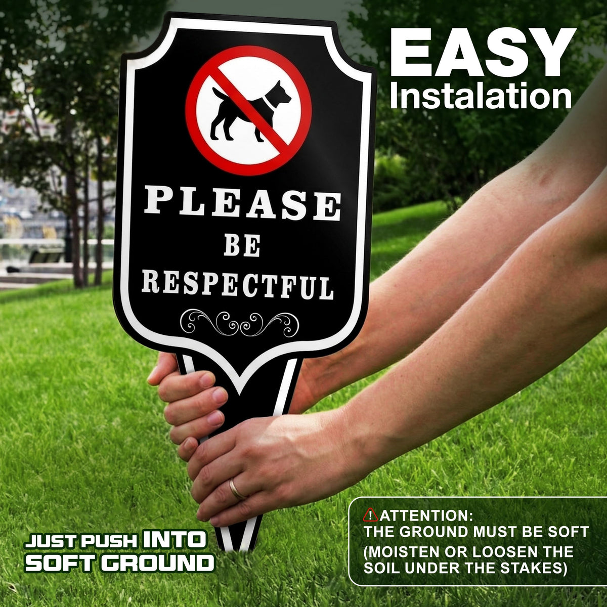 DIMARONGTON Lawn-protection sign marks off grass areas in yards and gardens.