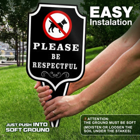 DIMARONGTON Lawn-protection sign marks off grass areas in yards and gardens.