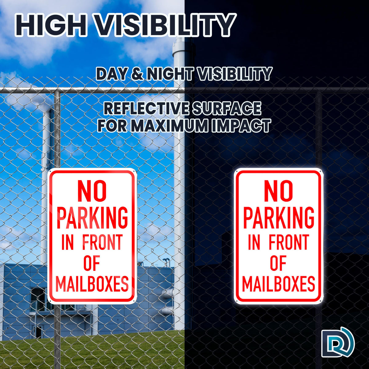 DIMARONGTON mailbox sign metal weatherproof for durable outdoor use