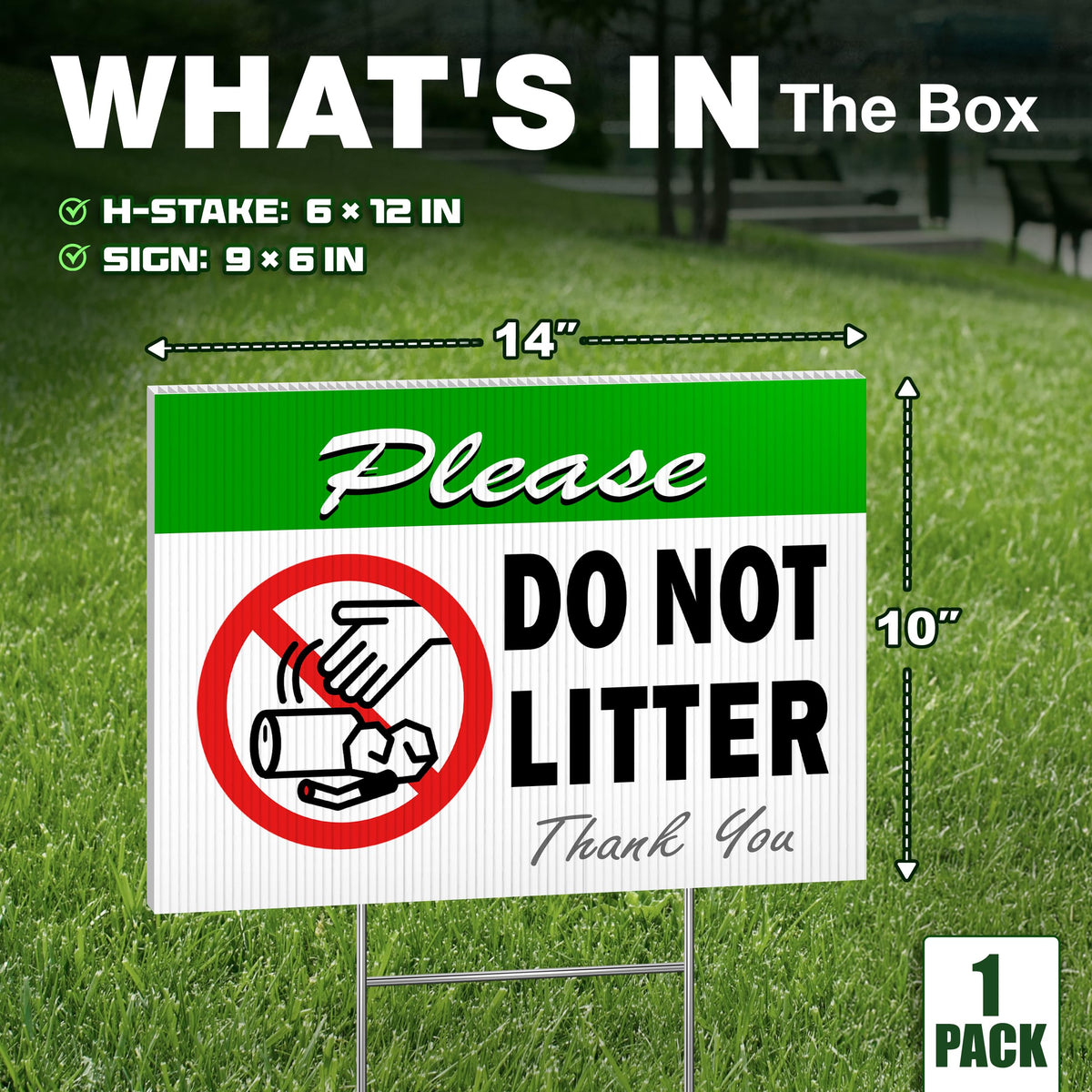 DIMARONGTON no dumping sign with stake ideal for outdoor installation