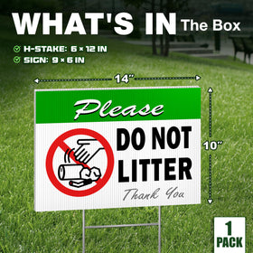 DIMARONGTON no dumping sign with stake ideal for outdoor installation