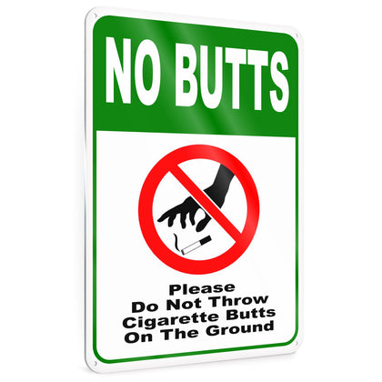 Dimarongton no-littering sign 8x12 outdoors boosts visibility at entrances.