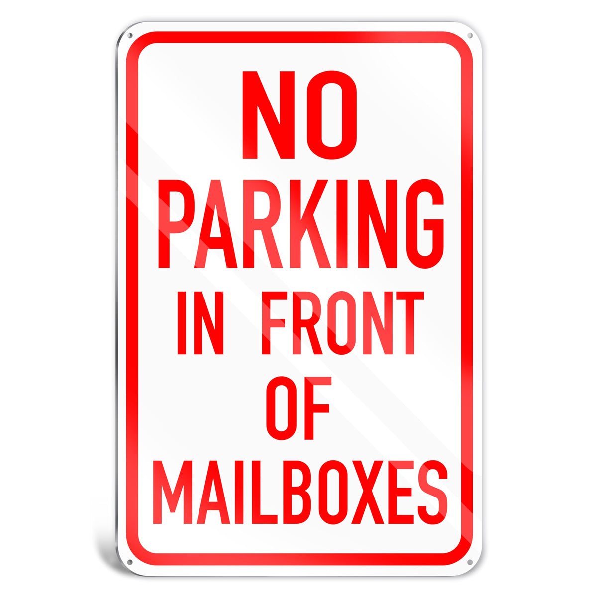 DIMARONGTON no-parking mailbox sign 8x12 for outdoor visibility and curb access