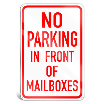 DIMARONGTON no-parking mailbox sign 8x12 for outdoor visibility and curb access