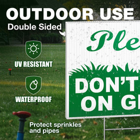 DIMARONGTON no parking sign on grass with stake for stable lawn messaging