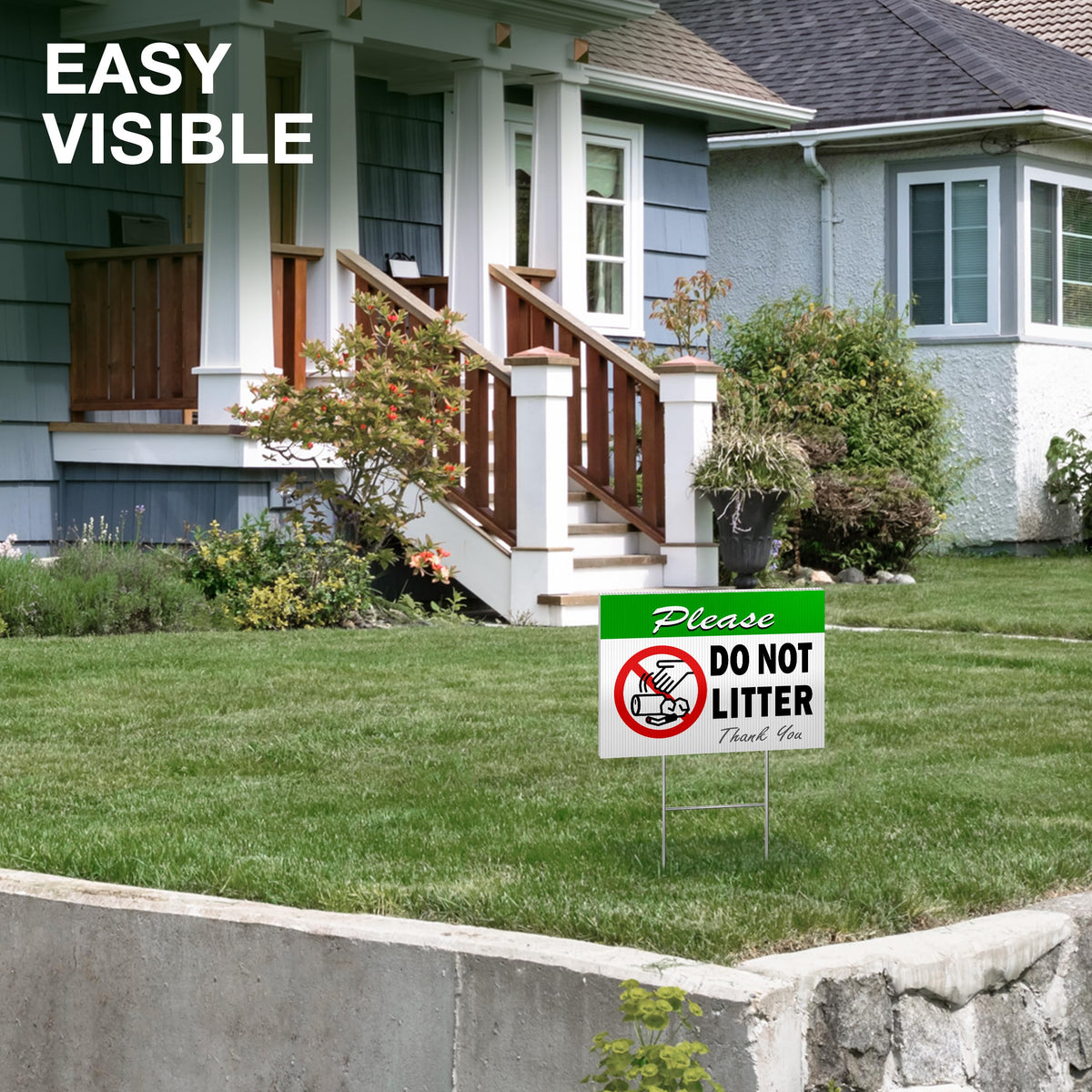 DIMARONGTON outdoor litter reminder sign suitable for public spaces