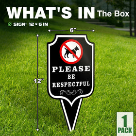 DIMARONGTON Outdoor-ready dog sign in aluminum composite built to withstand weather.