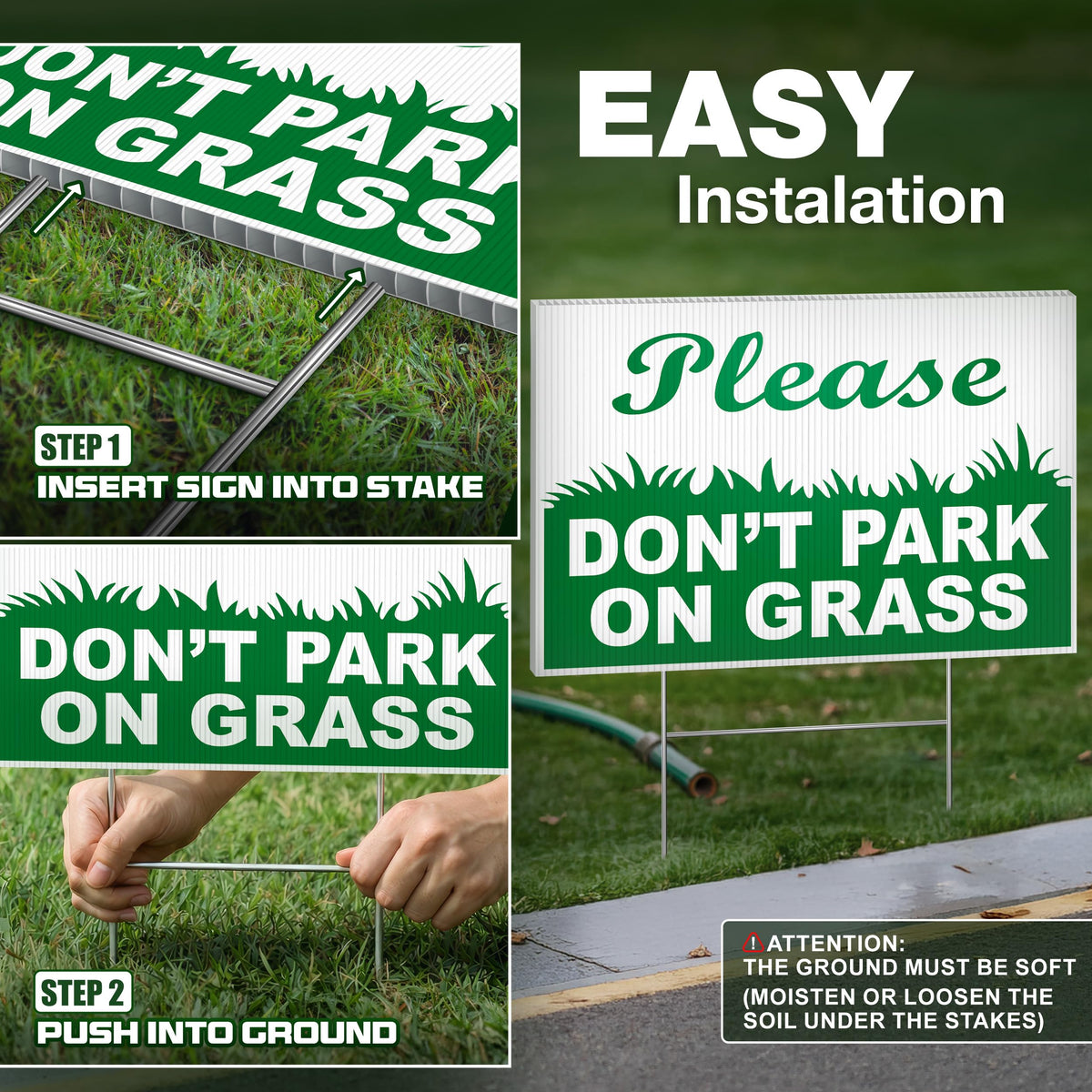 DIMARONGTON outdoor yard sign placement for front yards gardens and parks