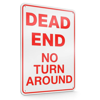 DIMARONGTON reflective dead end sign 8x12 on aluminum boosts driveway visibility.
