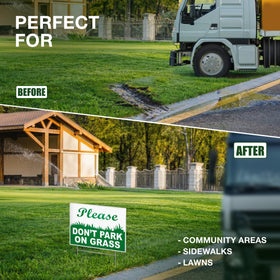 DIMARONGTON two-pack lawn signs ready for multiple grass-area reminders