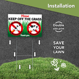 Dimarongton two-sign yard set provides broader coverage for lawns